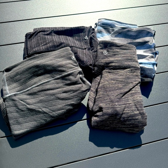 Lululemon set of 4! Cropped leggings. Size 12. Good condition. - Picture 2 of 2